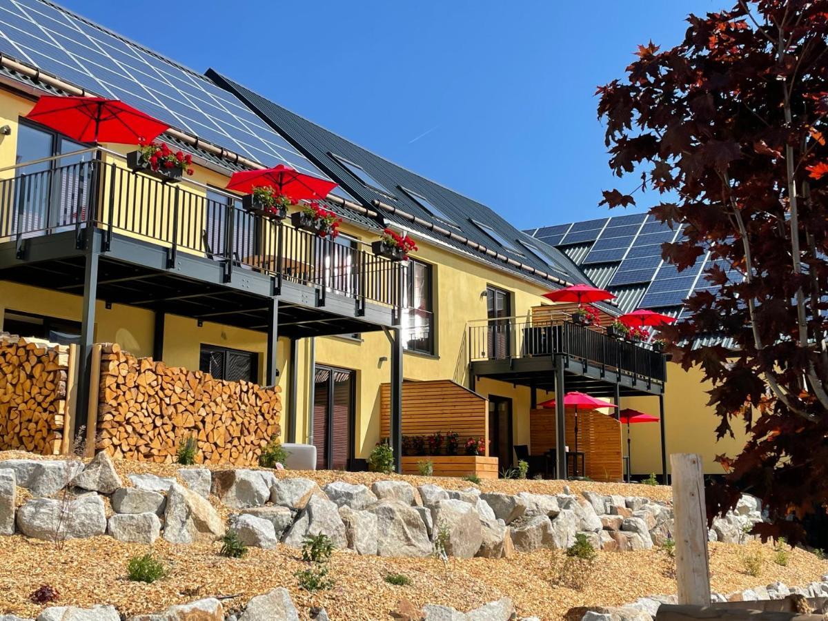 Chalet-Ferienwohnung Aehrenglueck, 70 Qm, Wellness/Fitness/Sauna - Bergroedelhof Feilitzsch Dış mekan fotoğraf